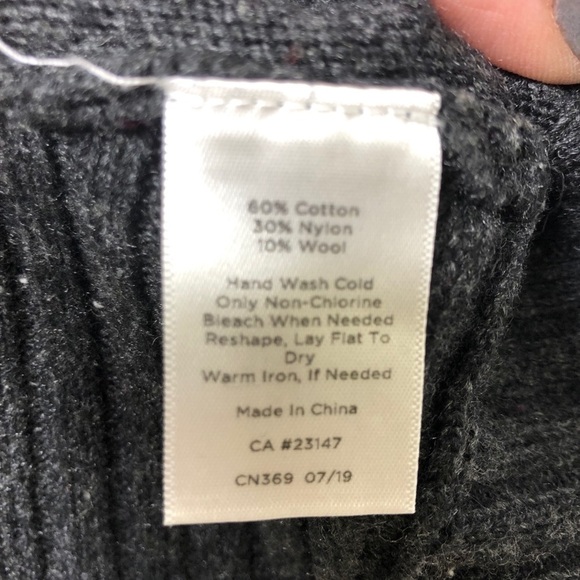 Talbots Ribbed Knit Crewneck Sweater Side Zippers Size Large Gray Tweed Women’s - Picture 9 of 9